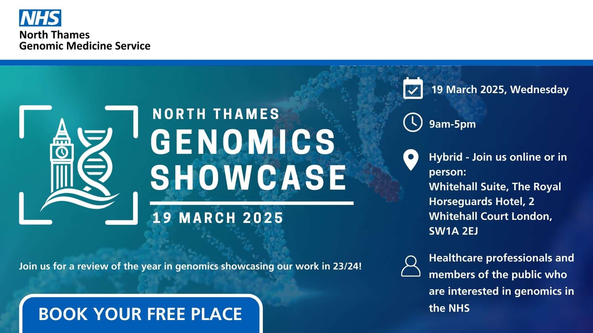 2025 Genomics Showcase Banner with event details